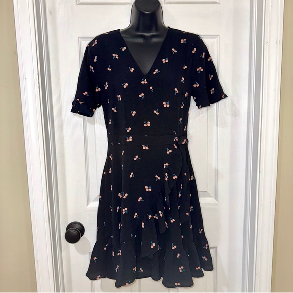 Cherries Faux Wrap Dress - Picture 2 of 4